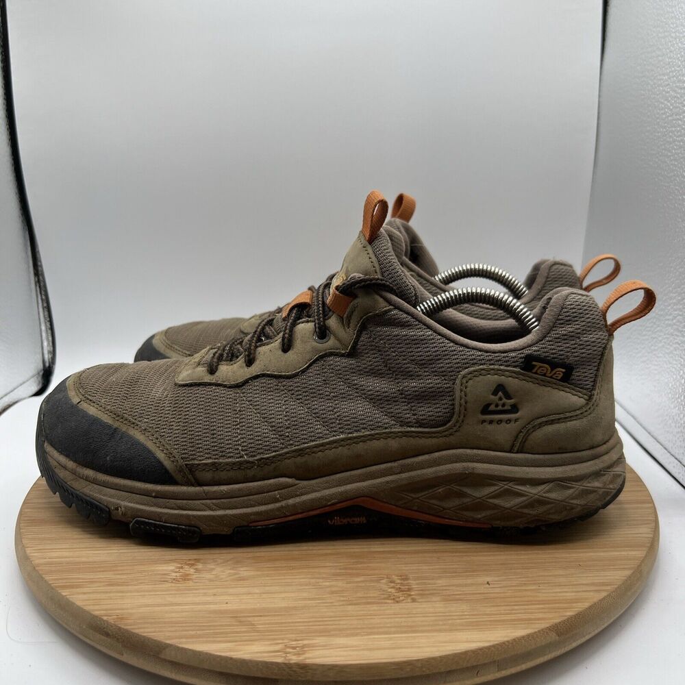 Teva Ridgeview Mens Size 11 Brown Waterproof Trail Hiking Shoes Sneakers Olive